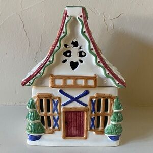 Pfaltzgraff Nordic Christmas Ski Chalet for votive candle